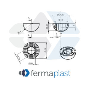 PRODUTO -25006 Tampa Cabeça Parafuso 5/16" Chave 1/2"