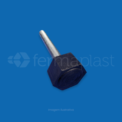 Nivelador Sextavado 31 x M12 x 90 mm de alta resistência. Haste longa de 90 mm e rosca M12 para nivelamento de máquinas e equipamentos pesados. Qualidade Fermaplast. Confira!